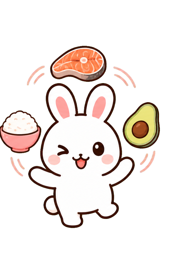 Bunny checking nutrition
