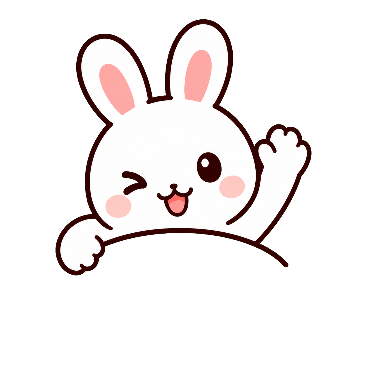 ITADA bunny waving hello